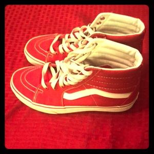 Unisex Red High Top Vans